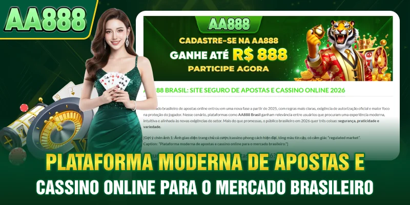 Plataforma moderna de apostas e cassino online para o mercado brasileiro