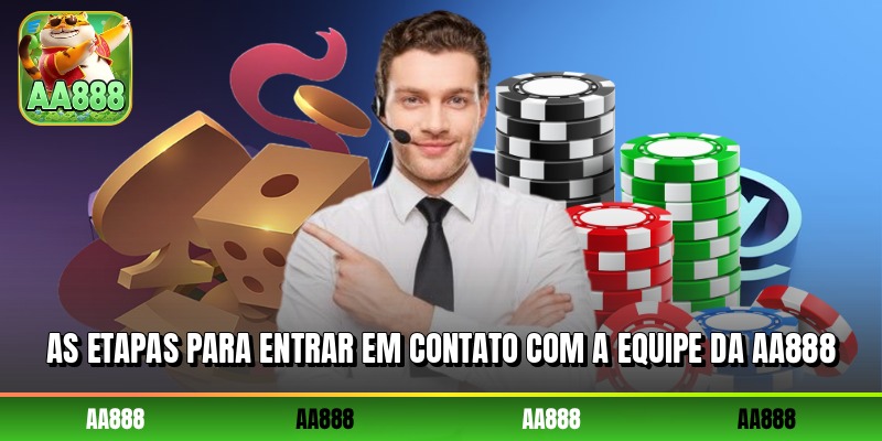 As etapas para entrar em contato com a equipe da AA888