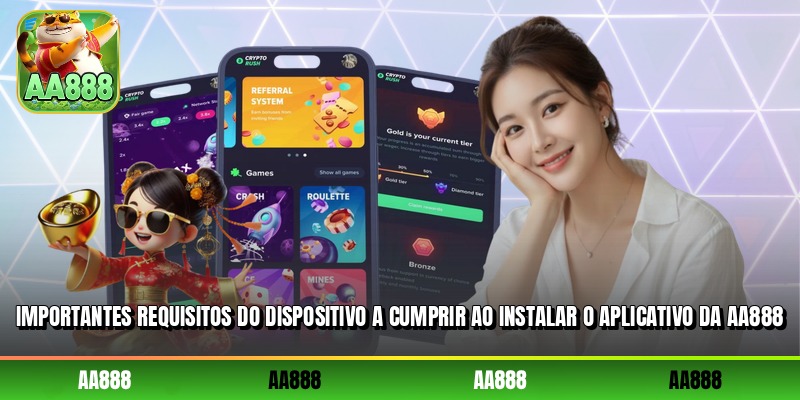 Importantes requisitos do dispositivo a cumprir ao instalar o aplicativo da AA888